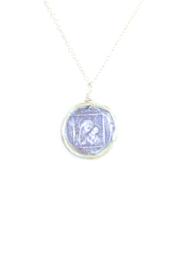  Mary And Jesus Stamp Necklace - 9 Inch Chain