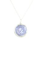  Mary And Jesus Stamp Necklace - 9 Inch Chain