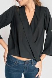  3/4-sleeve Surplice Blouse