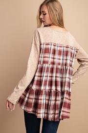  Plaid Back Swing Top