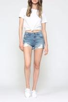  Sofie-distressed Mom Shorts