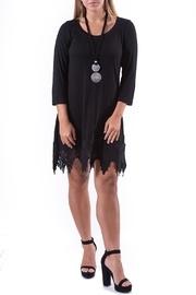  Embroidered Hem Dress