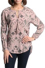  Cleta Pink Tribal Top
