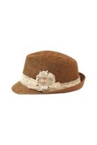  Lace Accent Fedora Hat