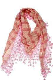  Embroidery Pink Scarf