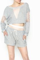  Grey Net Top