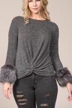  Fur Slv Pullover