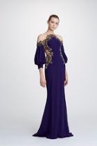  Crepe-back Satin Gown