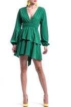  Green Circular Dress