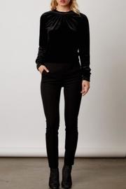  Cropped Velvet Sweatshirt