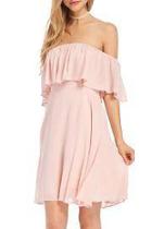  Pink Off-shoulder Dress