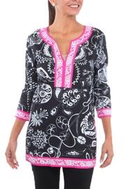  Mix Print Tunic Top