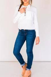  White Tie Up Blouse
