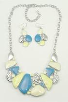  Blue Yellow Necklace Set