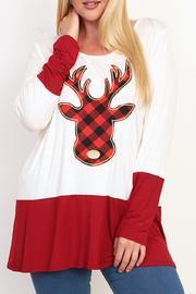  Reindeer Plaid Tunic