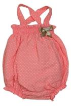  Coral Polkadots Romper