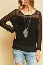  Black Contrast Top