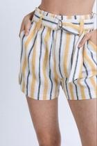  Stripe Linen Shorts