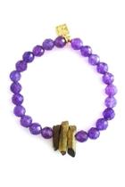  Amethyst Pyrite Bracelet