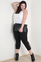  Side Criss-cross Capri - Plus Size