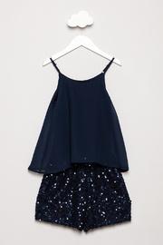  Gauze Sequin Romper