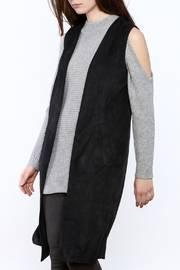  Sleeveless Suede Duster