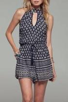  Sleeveless Key Hole Romper