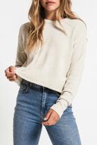  Chenille Cropped Pullover