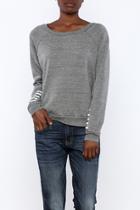  Lace Up Sleeve Sweatshirt