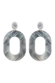  Oval-smoked Acetate-dangle-earrings