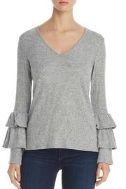  Tiered Ruffle Sleeve Sweater