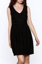  V-neck Textured Dress