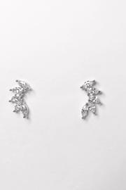  Zirconia Leaf Earring