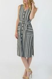  Button Striped Dress
