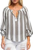  Striped Linen Blouse