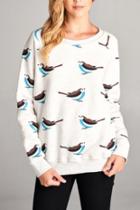  Bird-print Sweatshirt
