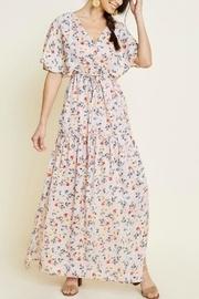  Ditsy-floral V-neck Maxi-dress