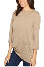  Mushroom Linen Top
