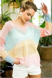  Frayed Stripe Sweater
