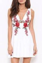  Embroidered Ivory Dress