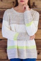  Stripe Pullover Sweater