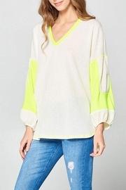 V-neck Color-block Top