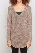  Marled Shirttail Sweater