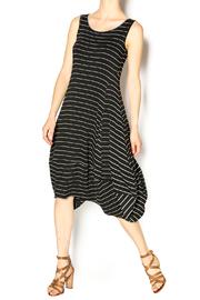  Pinstripe Lantern Dress