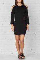  Black Sleeve Detailing Dress