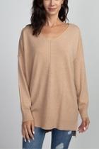  Camel Tunic Sweater
