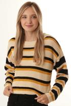  Cropped Stripe Sweater