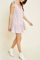  Bow-strap Button Dress