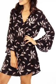  Floral V-neck Tie Front Dress