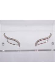 Diamond Ear Climbers Earrings Crawler White Gold Modern Wedding Gift Bridesmaid Present